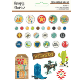 Howdy Decorative Brads - Simple Stories