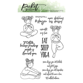 Eat Sleep Yoga Clear Stamp - Picket Fence