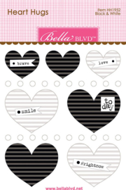 Black & White Heart Hugs - Bella BLVD