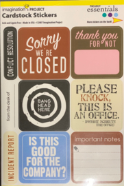 Cardstock Stickers Note to Self Squares - Project Essentials Collection