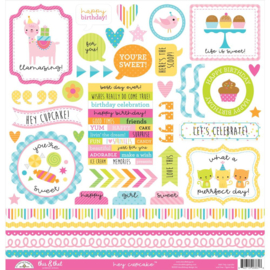 Hey Cupcake This & That Stickers - Doodlebug