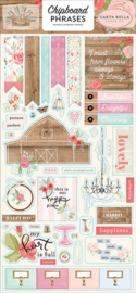 Farmhouse Market Chipboard Phrases - Carta Bella