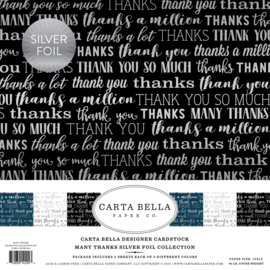 Many Thanks Silver Foil Collection - Carta Bella