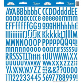 Bleu Jean Skinny Cardstock Stickers - Doodlebug