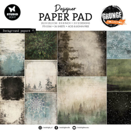 Grunge Collection Background Papers 8x8 Paper Pad - Studio Light