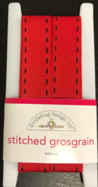 Stitched Grosgrain Ladybug