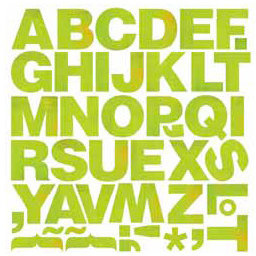 Monogram Stickers - Lime Rickey Collection Basic Grey