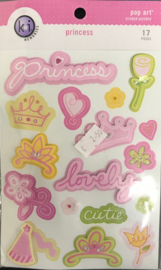 Pop Art Sticker Accents Princess