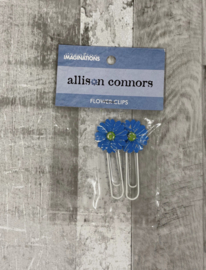 Allison Conners Flower Clips Blue - Creative Imaginations