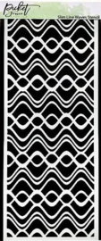 Slim Line Waves Stencil - Picket Fence