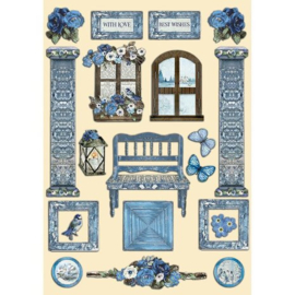 Blue Land Wooden Shapes A5 - Stamperia