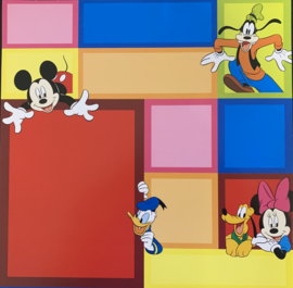 Color Block Mickey embossed 12x12 - EK Succes