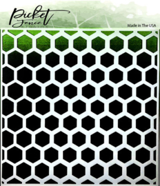 Honeycomb 6x6 Stencil - Picket Fence