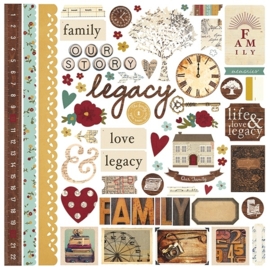 Legacy Fundamentals Cardstock Stickers - Simple Stories