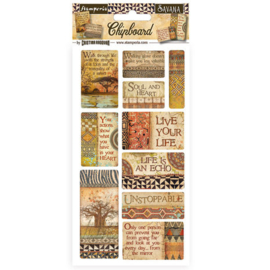 Savana Chipboard Stickers - Stamperia