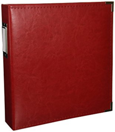 Classic Faux Leather Real Red 12" x 12" 