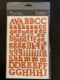 Alphabet Stickers Dark Orange - Scenic Route