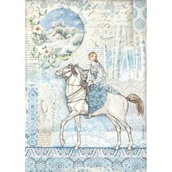 Winter Tales Horse Rice Paper A4 - Stamperia