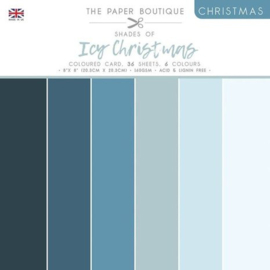 Icy Christmas 8x8 Coloured Card - The Paper Boutique