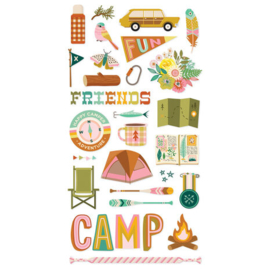Trail Mix Chipboard Stickers - Simple Stories