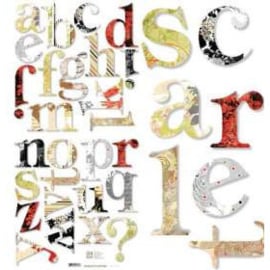 Monograms Die-cuts - Scarlet's Letter Collection - Basic Grey 