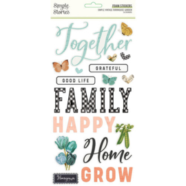 Vintage Farmhouse Garden Foam Stickers - Simple Stories