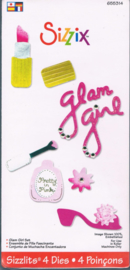 Sizzlits 4 Dies Glam Girl Set - Sizzix