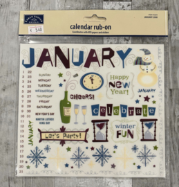 Calendar Rub-ons January - Karen Foster