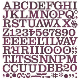 Middleset Mini Monogram Stickers - Eva Collection Basic Grey