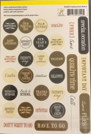 Cardstock Stickers - Traditional Date Markers - Project Essentials Collection