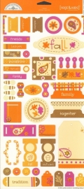 Fall Tags & Tabs Cardstock Stickers - Doodlebug 