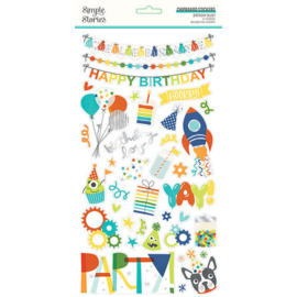 Birthday Blast Chipboard Stickers - Simple Stories