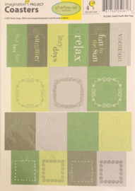 Coasters South Pacific Mini Tags - Chartreuse Dream Collection