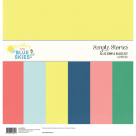 12x12 Simple Basics Kit - Sunshine and Blue Skies Collection