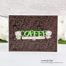Love of Coffee Clear Stamp - Picket Fence