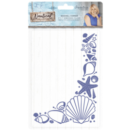 Seashell Corner Embossing Folder Nautical Collection - Crafter's Companion