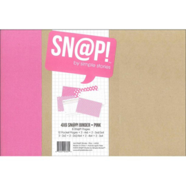 Sn@p Binder 4x6 Pink - Simple Stories