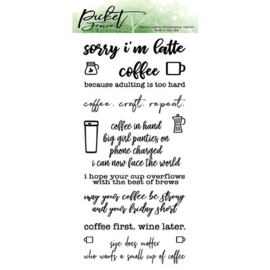 Coffee in Hand Clear Stamps - Picket Fence