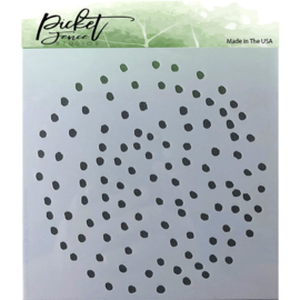 Polka Dot Stencil - Picket Fence