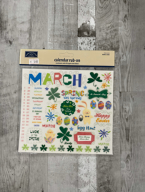 Calendar Rub-ons March - Karen Foster