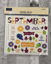 Calendar Rub-ons September - Karen Foster