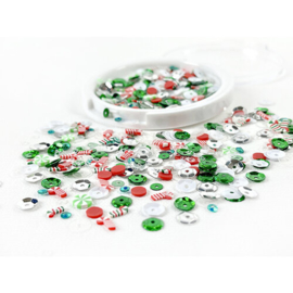 Fireplace Stockings Sequin Mix - Picket Fence
