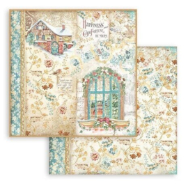 Christmas Greetings 12x12 Paper Pad -Stamperia
