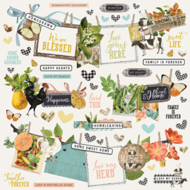 Vintage Cottage Fields Banner Stickers - Simple Stories
