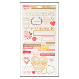 Kiss Kiss Accent Stickers - Crate Paper