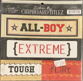 Chipboard Titlez Extreme Boy by Teresa Collins - Junkitz
