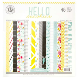 Hello Sunshine Paper Pad 48 sheets 12x12 Pink Paislee