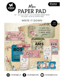 Write it Down Mini Paper Pad 2,9x4,1 Inch - Studio Light