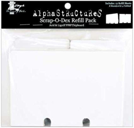 Scrap-O-Dex Refill Pack 12 Refill Sheets 8 Stand & 4 Tabbed - Zsiage