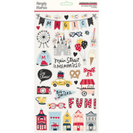 Say Cheese Main Street Chipboard Stickers - Simple Stories